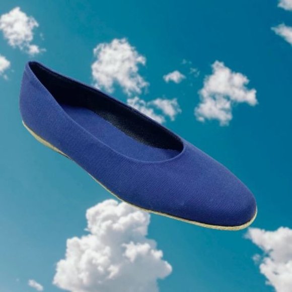 ORVIS Navy Canvas Espadrille Low Wedge 8 - Picture 12 of 12